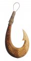 30cm / 12" Tribal Design Details Wood Craved Hawaii Fish Hook
